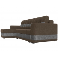 Угловой диван Честер рогожка (коричневый/серый)  - Изображение 2